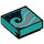 LEGO Dark Turquoise Tile 1 x 1 with Wave with Groove (3070 / 48277)