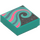 LEGO Dark Turquoise Tile 1 x 1 with Wave with Groove (3070 / 48277)