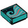 LEGO Turquoise foncé Tuile 1 x 1 avec Wave avec rainure (3070 / 48277)