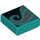 LEGO Dark Turquoise Tile 1 x 1 with Wave with Groove (3070 / 48277)