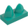 LEGO Dark Turquoise Tile 1 x 2 with 2 Vertical Teeth (15209)