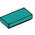 LEGO Dark Turquoise Tile 1 x 2 with Groove (3069 / 30070)