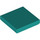 LEGO Dark Turquoise Tile 2 x 2 with Groove (3068 / 88409)