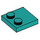 LEGO Turquoise foncé Tuile 2 x 2 avec Goujons sur Bord (33909)
