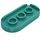LEGO Dark Turquoise Tile 2 x 4 with Rounded Ends (66857)