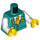 LEGO Donker turquoise Trein Controller Minifiguur Torso (973 / 76382)