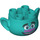 LEGO Turquoise foncé Troll Diriger avec Branch smile (66280)