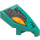 LEGO Dark Turquoise Wedge 1 x 2 Right with Nine-Headed Beast Eye (29119)