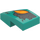 LEGO Dark Turquoise Wedge 1 x 2 Right with Nine-Headed Beast Eye (29119)