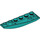 LEGO Donker Turquoise Wig 2 x 6 Dubbele Omgekeerd Links (41765)