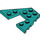 LEGO Dark Turquoise Wedge Plate 4 x 6 with 2 x 2 Cutout (29172 / 47407)