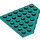 LEGO Dark Turquoise Wedge Plate 6 x 6 Corner (6106)