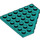 LEGO Donker Turquoise Wig Plaat 6 x 6 Hoek (6106)