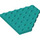 LEGO Dark Turquoise Wedge Plate 6 x 6 Corner (6106)
