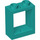LEGO Donker Turquoise Venster Kader 1 x 2 x 2 (60592 / 79128)