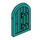 LEGO Dark Turquoise Wood Door with hinges for 30044 (3347 / 94161)