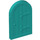 LEGO Donker Turquoise Wood Deur met hinges for 30044 (3347 / 94161)