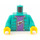 LEGO Donker turquoise Zipper Jasje met Dark Paars Shirt Torso (973 / 76382)