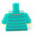 LEGO Donker turquoise Zipper Jasje met Dark Paars Shirt Torso (973 / 76382)