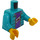 LEGO Dunkles Türkis Zipper Jacket mit Dark Purple Shirt Torso (973 / 76382)