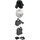 LEGO Darth Vader with White Head and Stretchy Cape with Printed Arms (Frown) Minifigure