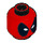 LEGO Deadpool Head (Recessed Solid Stud) (3626 / 10347)