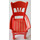 LEGO Dining Table Chair with Stripes and Hearts Sticker (6925)
