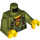LEGO Dino Hunter Torso met Brown Straps, Rood &quot;D&quot; Undershirt (973 / 76382)