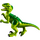LEGO Dino Raptor met Green en Dark Green Rug