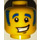 LEGO Discowboy Minifigure Head (Recessed Solid Stud) (3626 / 75025)