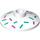 LEGO Dish 2 x 2 avec Violet et Vert Lines Icing (4740 / 47949)