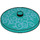 LEGO Dish 4 x 4 met Sand Blauw Swirls Patroon (Massieve nop) (3960 / 36704)