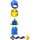 LEGO Diver with Blue Helmet, Black Frogman Visor, Yellow Airtank and Black Flippers Minifigure