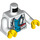 LEGO Doctor Torso with Open Lab Coat over Aqua Scrubs (973 / 76382)