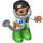 LEGO Doctor with Stethoscope, Bright Green Trousers Duplo Figure