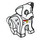 LEGO Hond - Baby Dalmatian met Necklace en Medal (102037)
