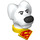 LEGO Dog Head with Yellow Collar and Red Superman Logo (36800)
