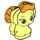 LEGO Hund - Puppy mit Bright Light Orange Haar und Schwanz (24668)