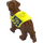 LEGO Dog with Vibrant Yellow Vest with Dark Blue and Police Badge (105752)