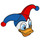 LEGO Donald Duck Head with Jester Hat (1825)