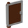 LEGO Door 1 x 4 x 5 Left with Reddish Brown Glass (47899)
