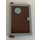 LEGO Door 1 x 4 x 5 Left with Reddish Brown Glass with Porthole Sticker (47899)