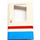 LEGO Deur 1 x 4 x 5 Trein Rechtsaf met Rood/Blauw Stripe (4182)