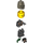 LEGO Drachen Knight mit Armor mit Kette und geschlossen Helm Minifigur