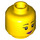 LEGO Dual Sided Female Diriger avec Noir Eyebrows, Pink Lips / Sunglasses (Goujon solide encastré) (3626 / 20068)