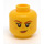 LEGO Dual-Sided Female Head with Feckles and Lopsided Smirk / Winking Face (Recessed Solid Stud) (3626 / 38300)