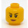 LEGO Dobbeltsidig Kvinne Hode med Freckles og Serious Expression / Bred Open Smile (Forsenket solid knott) (3626 / 68335)