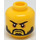 LEGO Dubbelzijdig Hoofd met Zwart Baard, Zwart Eyebrows (Verzonken solide nop) (3626 / 34562)