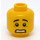 LEGO Dual-Sided Male Hoofd met Scared Gezicht / Lopsided Smile (Verzonken Solid Stud) (3626 / 32729)