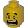 LEGO Oboustranné Scared Hlava Černé vraní nožky (zapuštěný pevný cvoček) (23090 / 59877)